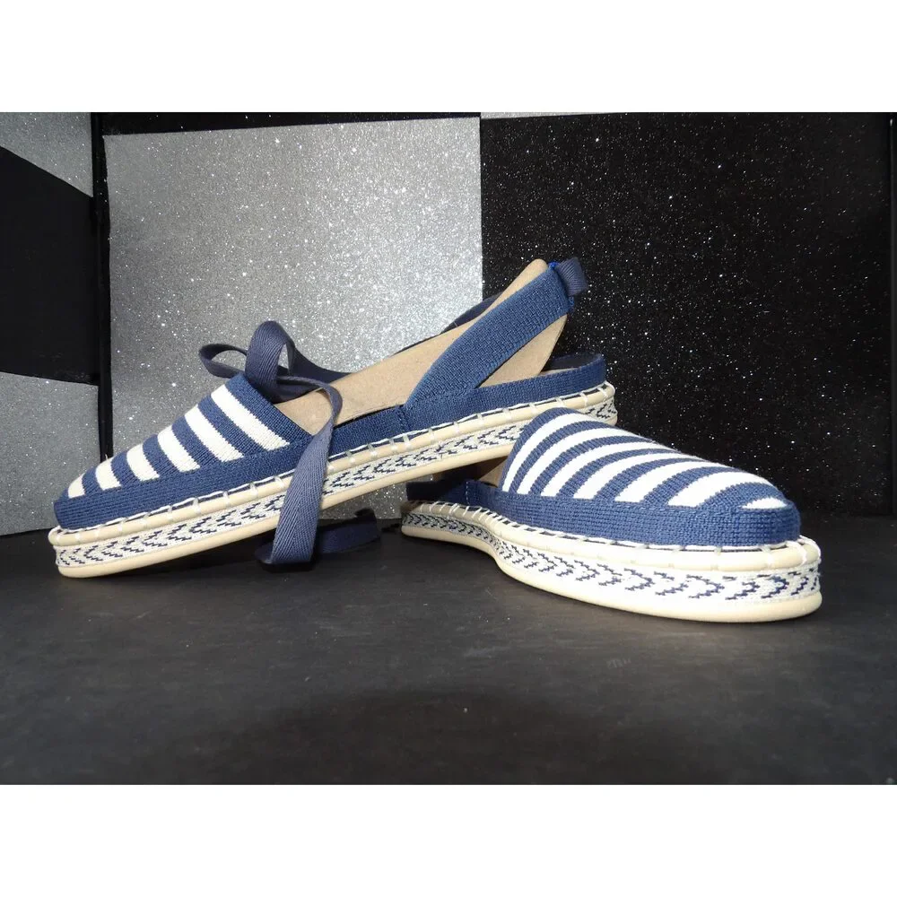 Rothy's Esapadrille- Blue, White (US 8W)